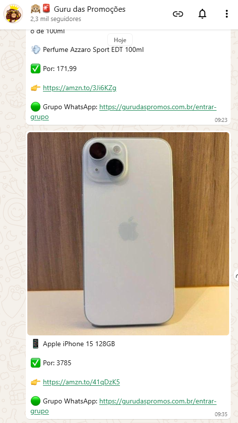 canal 1 dos melhores canais de whatsapp