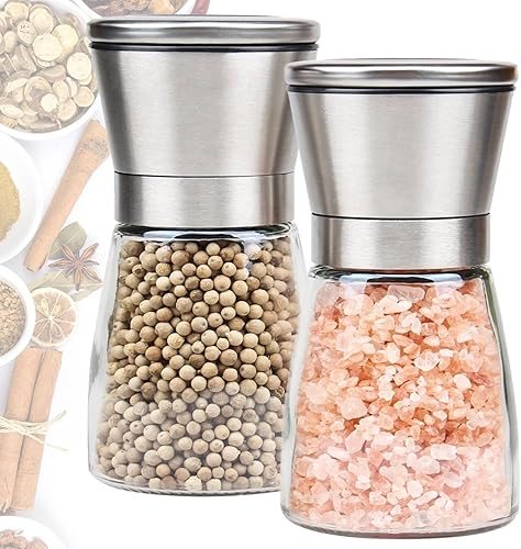 Kit 2 Moedores De Sal Grosso E Pimenta Do Reino Em Aço…