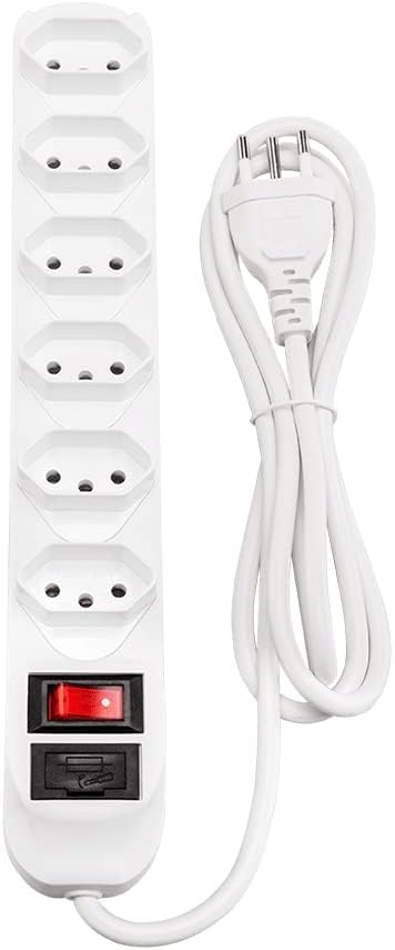 Filtro de linha Intelbras EPE 1006 com 6 tomadas, branco