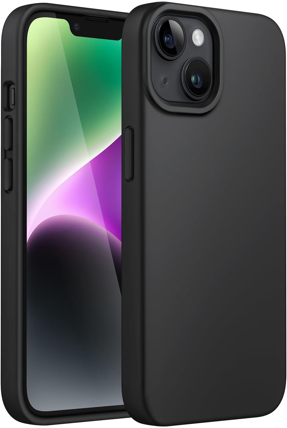 JETech Capa de Silicone Líquido para iPhone 14, preta