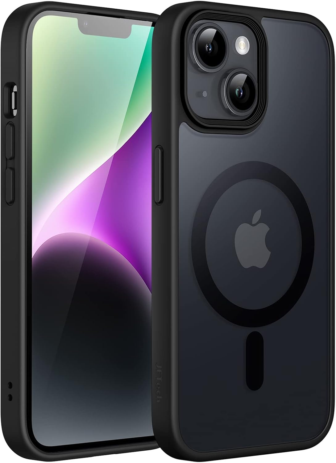 JETech Capa Fosca Magnética para iPhone 14, preta