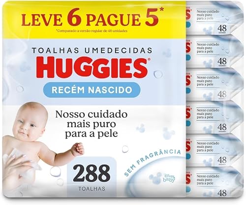 Lenços Umedecidos Huggies Recém-Nascido Sem Fragrância…