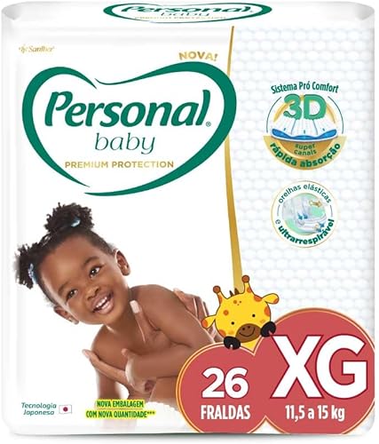 Personal Fralda Baby Premium Protection Xg Com 26 Unidades