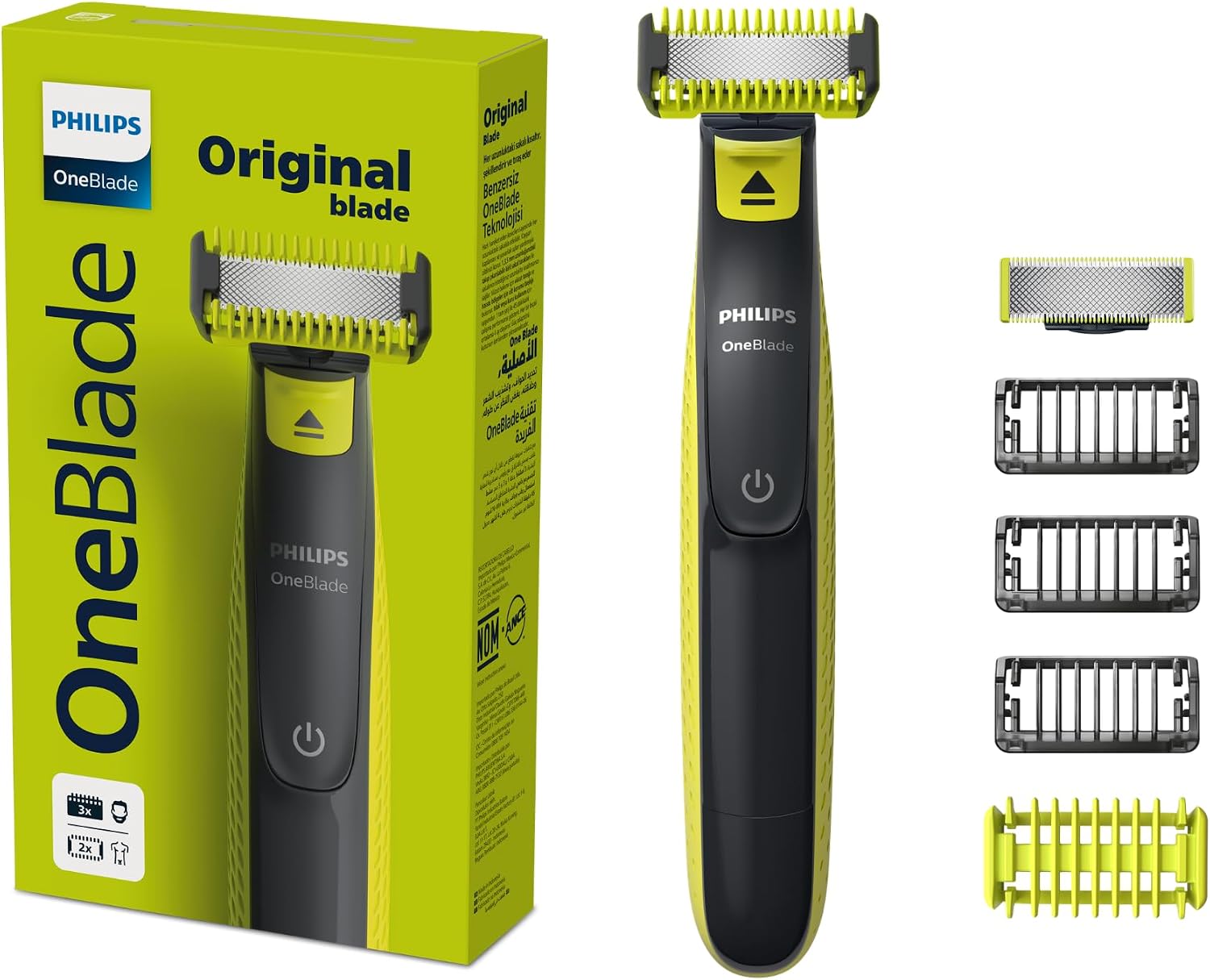Barbeador e aparador elétrico Philips OneBlade para rosto e corpo